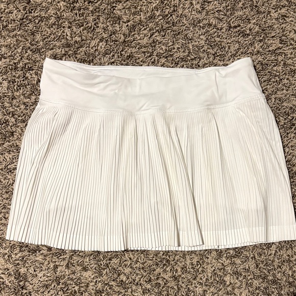 lululemon athletica Dresses & Skirts - lululemon athletica White Pleated Skater Skirt